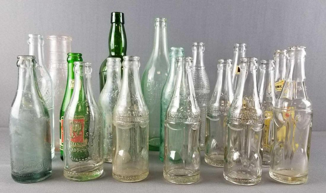 Group of Advertising glass bottles (1 of 7)