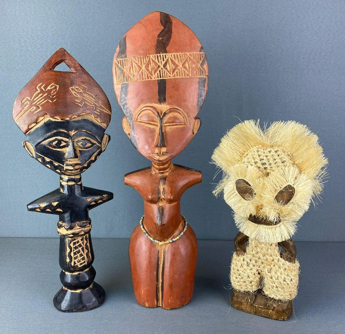 Group of 3 African Style Statues (1 of 10)