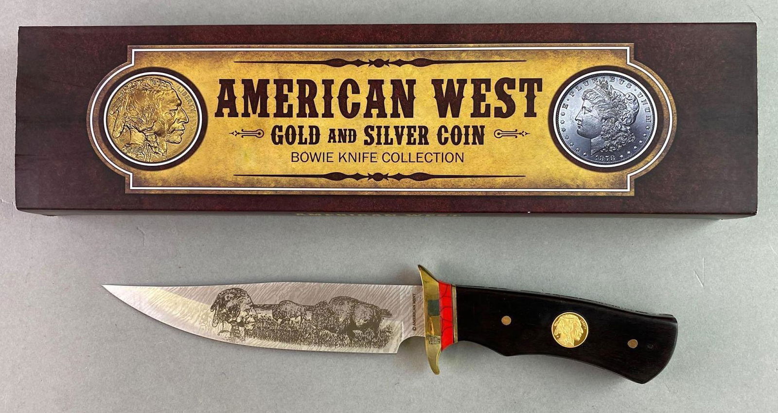 Gold and Silver Commemorative Bowie Knife (1 of 7)