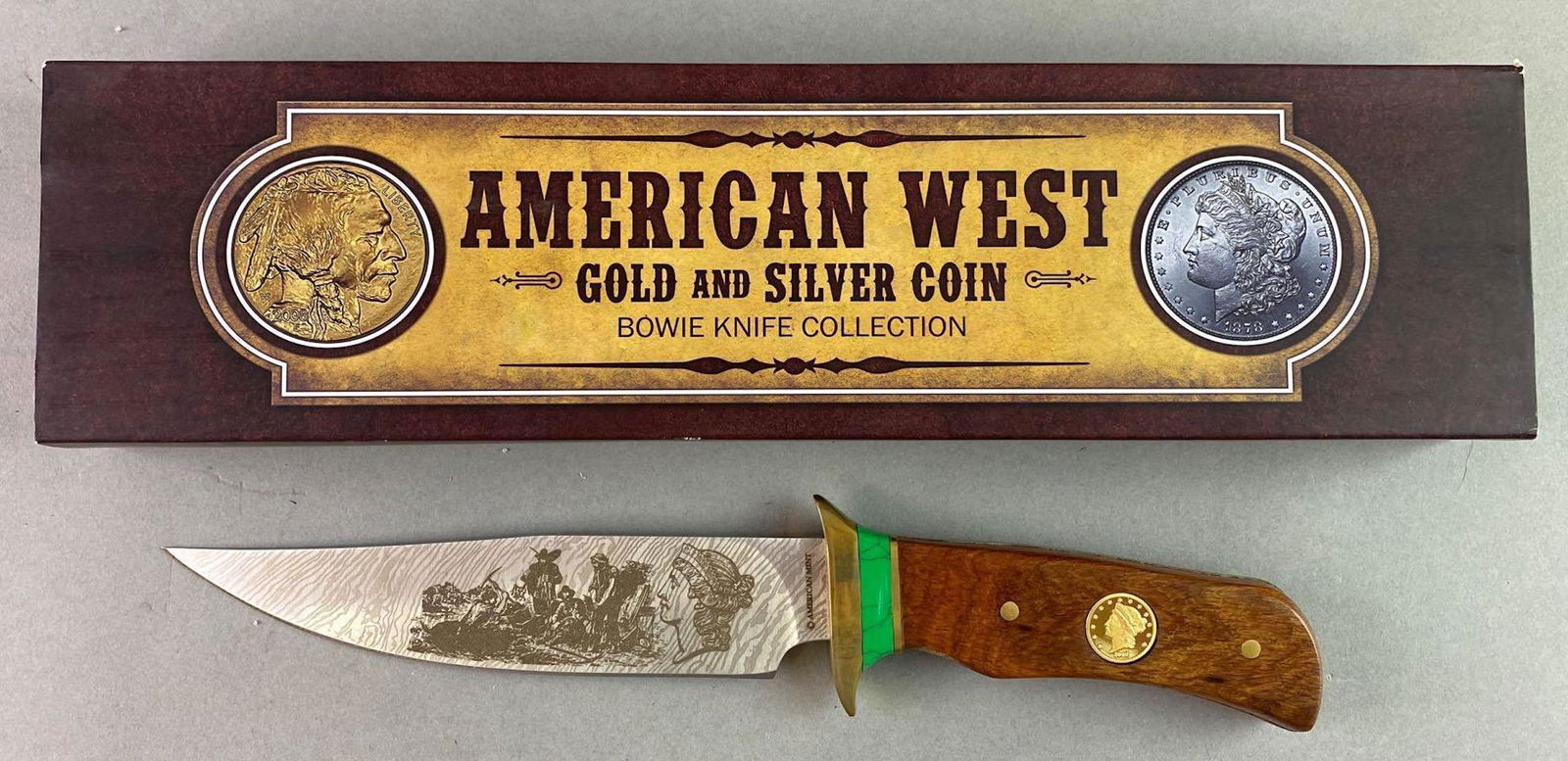 Gold and Silver Commemorative Bowie Knife (1 of 6)