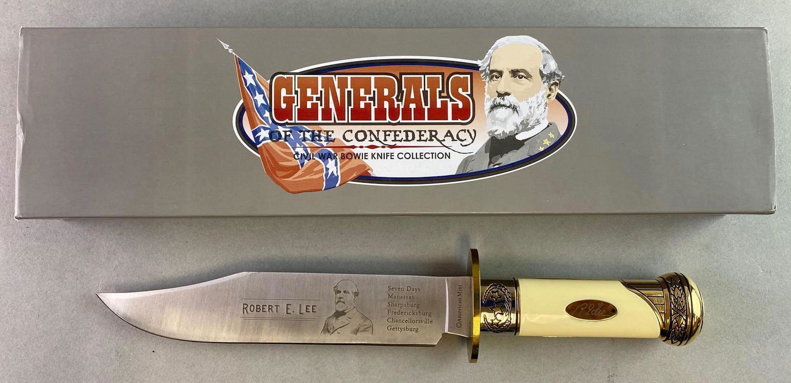 Robert E Lee Commemorative Bowie Knife (1 of 7)