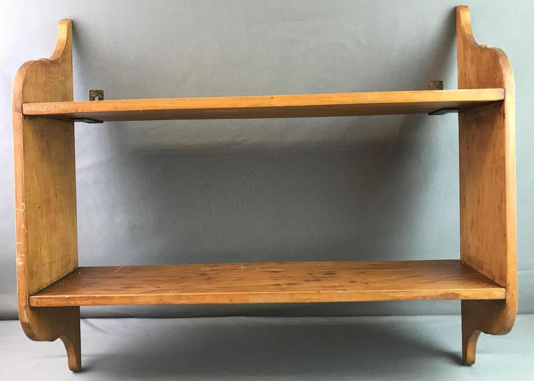 Wooden Book Shelf: Measures 27.5 x 24.25 x 7 inches, no shipping available.