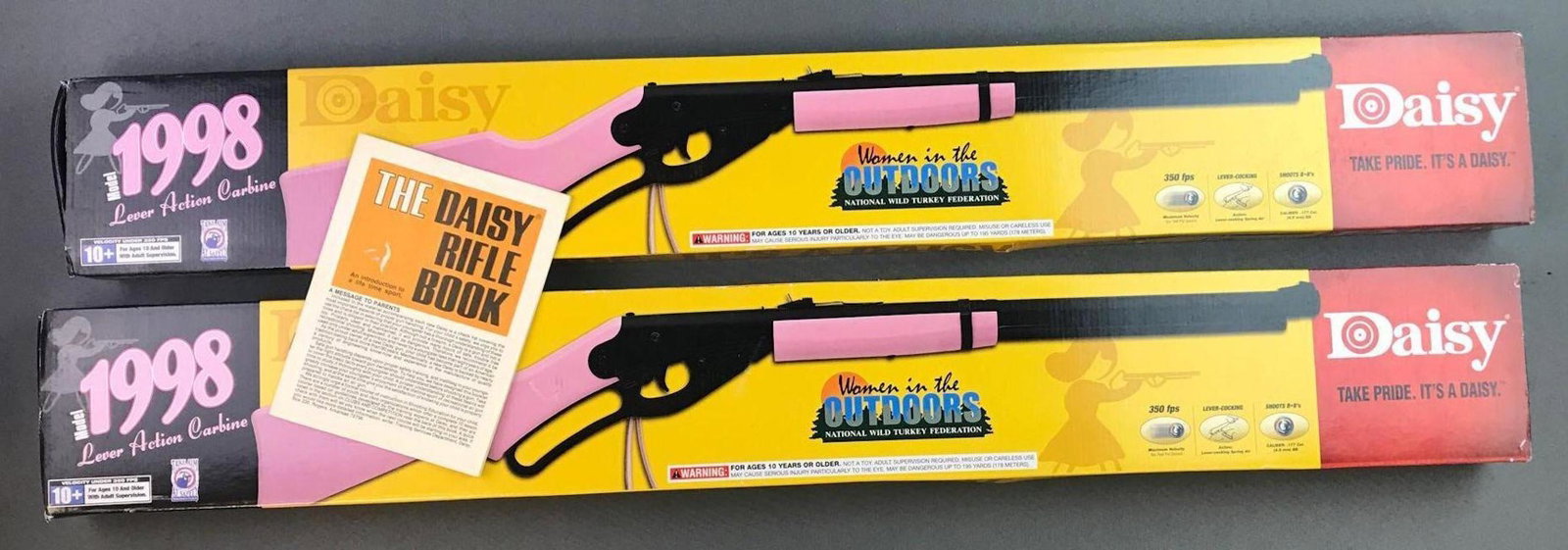 Daisy model 1998 BB gun: New in box, still sealed, boxes measure 37 x 5 x 2 inches, Daisy Rifle Book included