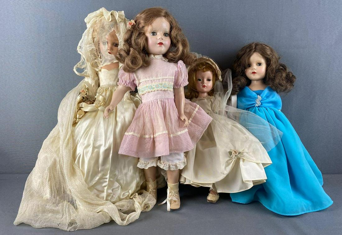 5 piece group assorted dolls and bench (1 of 11)