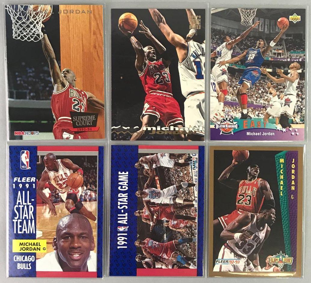 Lot of 6 Michael Jordan Basketball Cards (1 of 2)