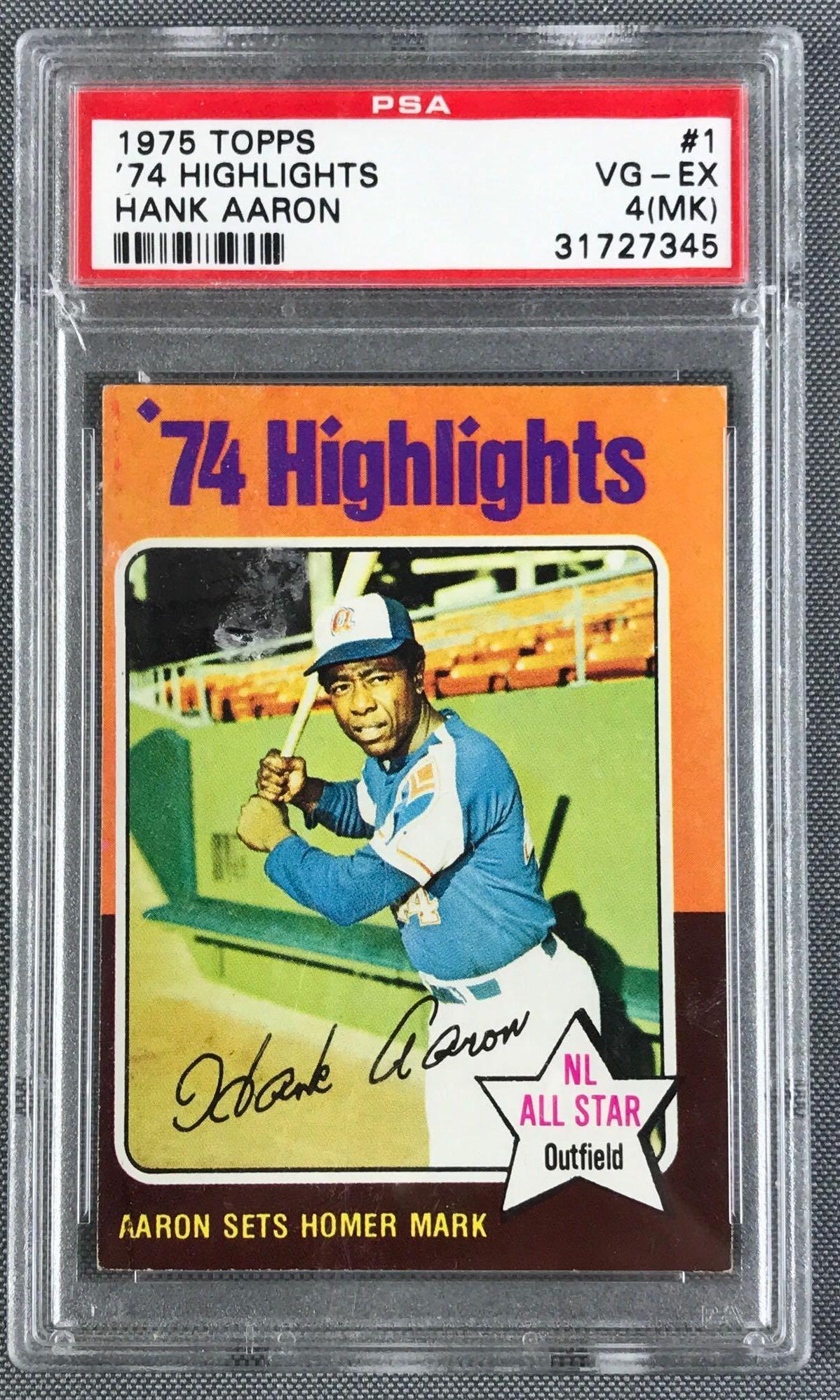 1975 Topps Hank Aaron PSA 4 #1 (1 of 2)