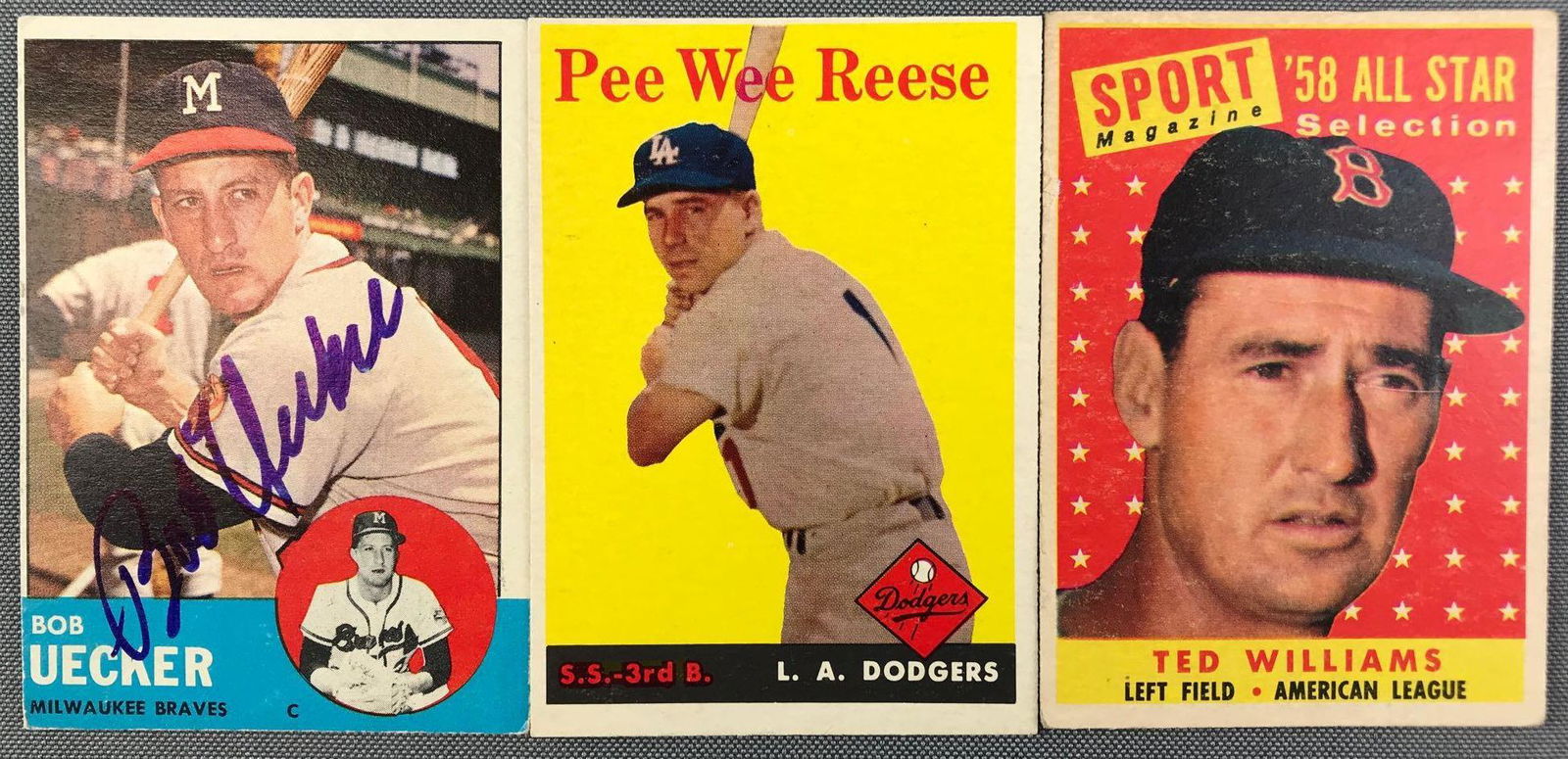 Group of 3 Topps Baseball Trading Cards (1 of 2)