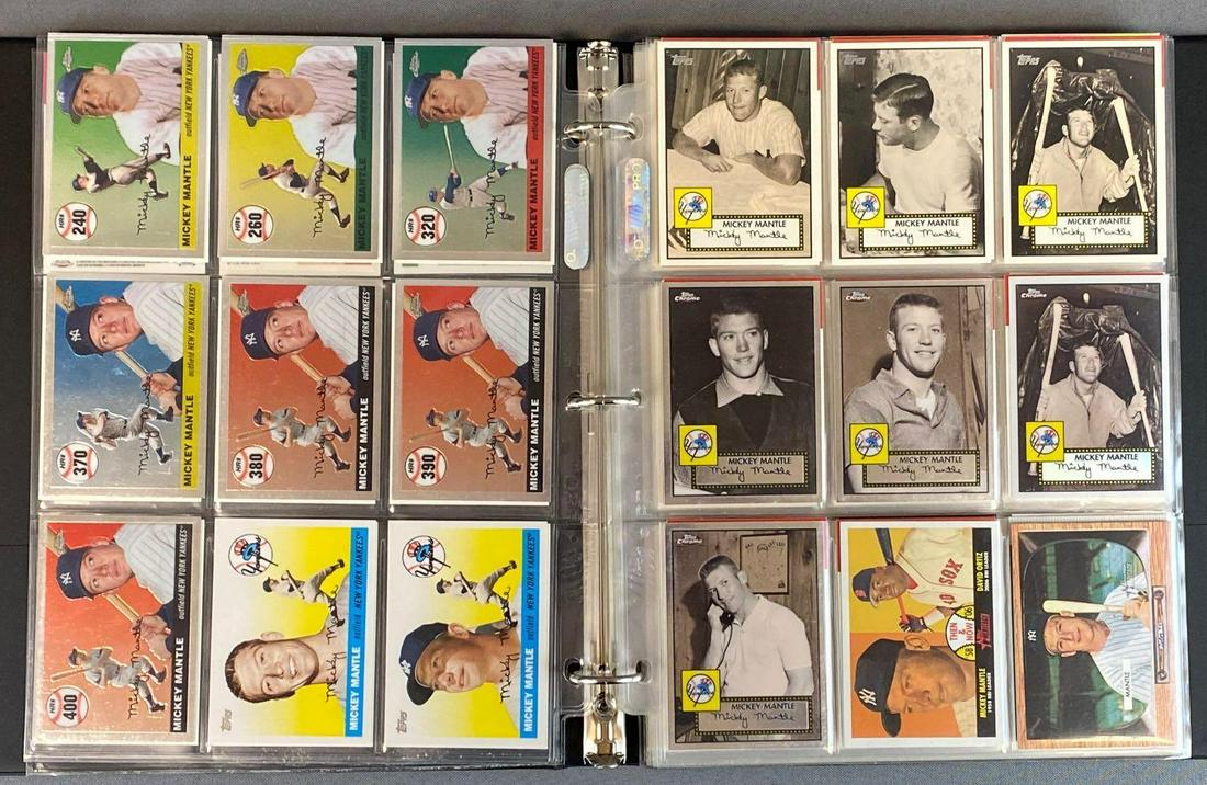 Binder of Topps Mickey Mantle Baseball Cards (1 of 3)