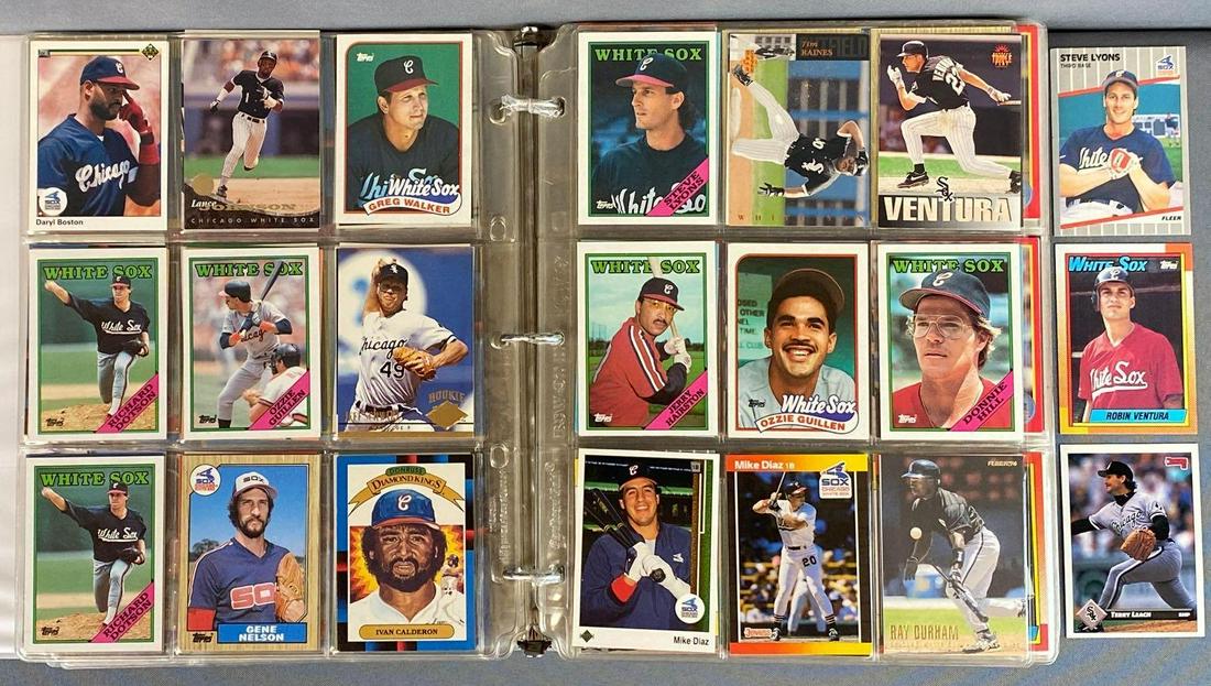 Binder of Chicago White Sox Baseball Cards (1 of 5)
