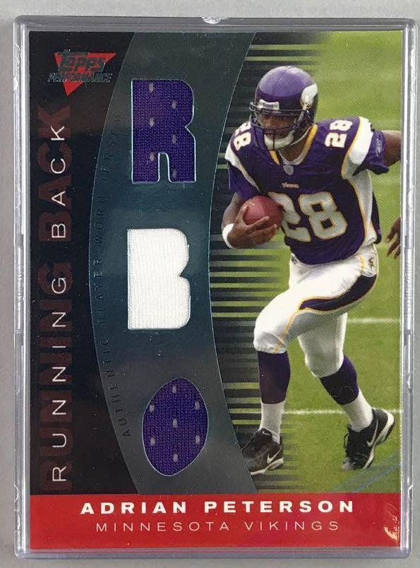 2007 Topps Performance Football Adrian Peterson Triple (1 of 2)