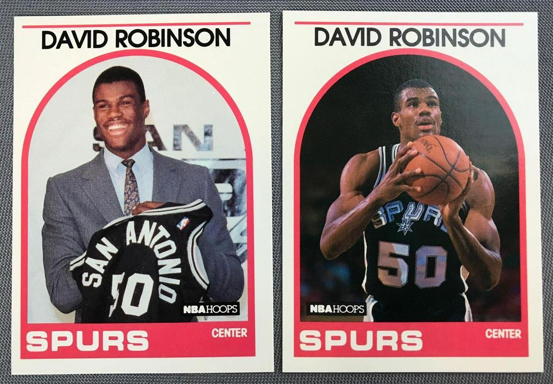 Group of 2 1989 NBA Hoops David Robinson Rookie Cards (1 of 2)