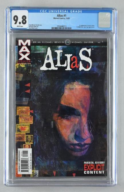 CGC Graded Marvel Comics Alias No. 1 comic book (1 of 11)