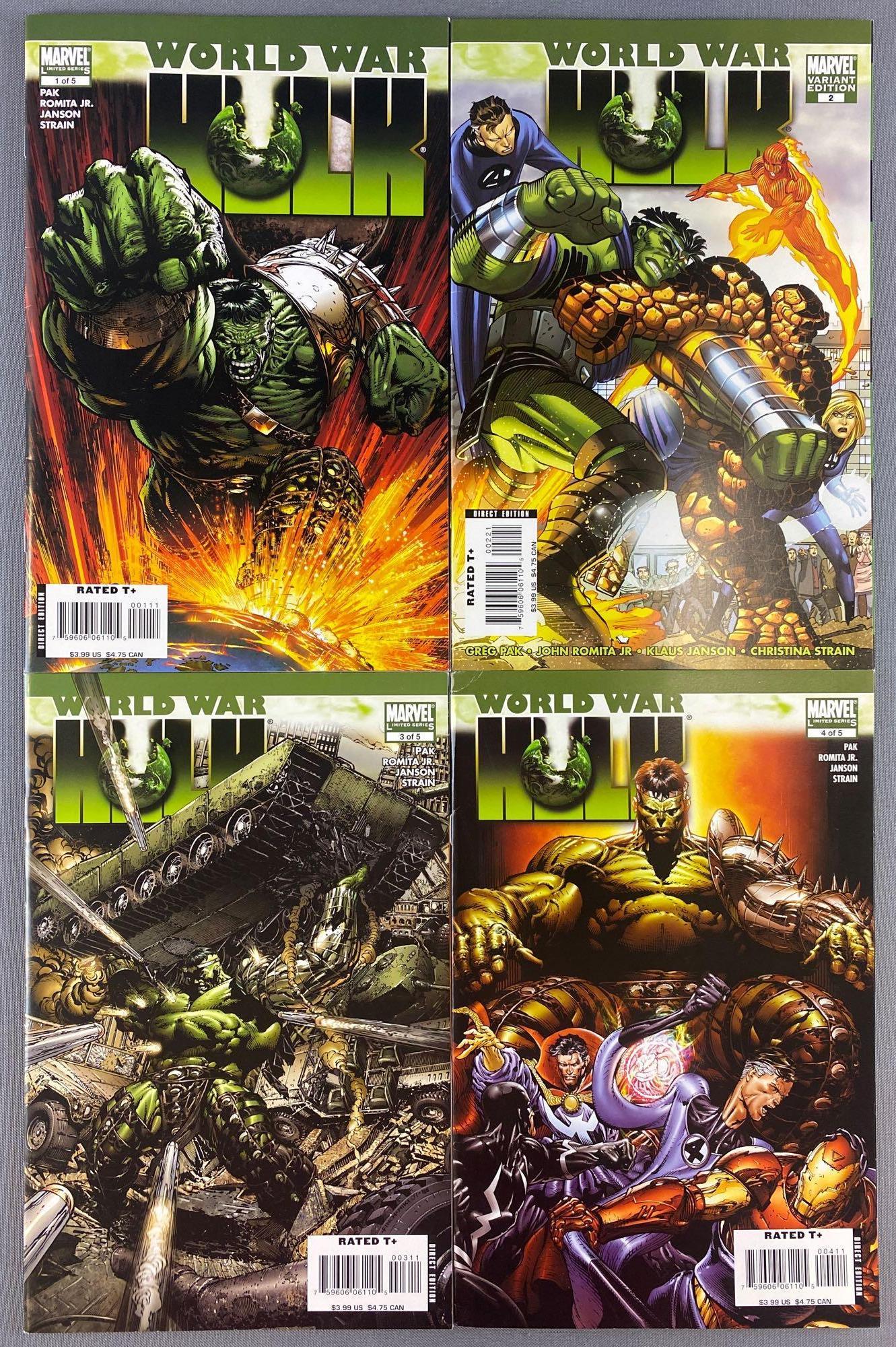Group of 4 Marvel Comics World War Hulk comic books (1 of 8)