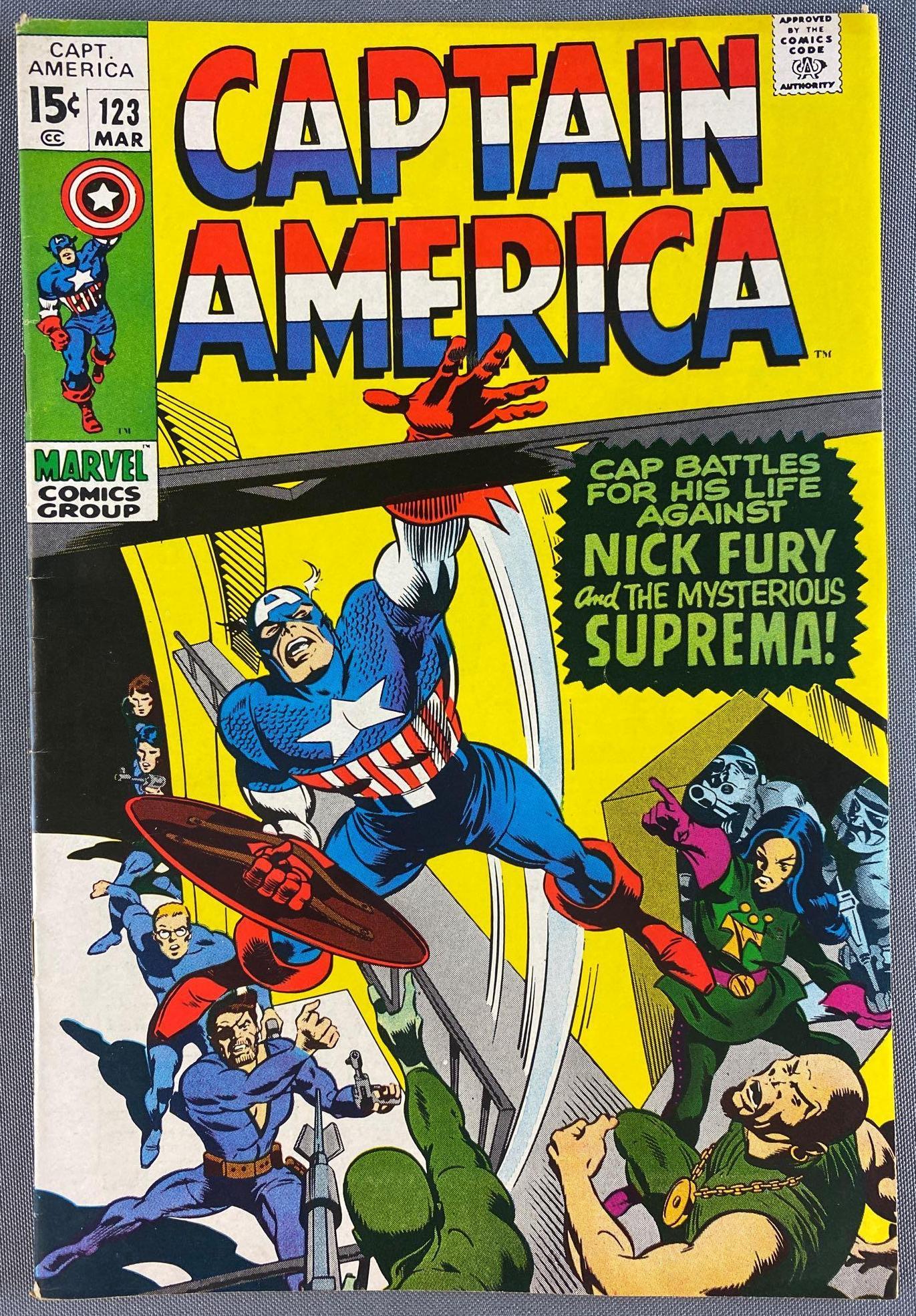 Marvel Comics Captain America No. 123 comic book (1 of 7)