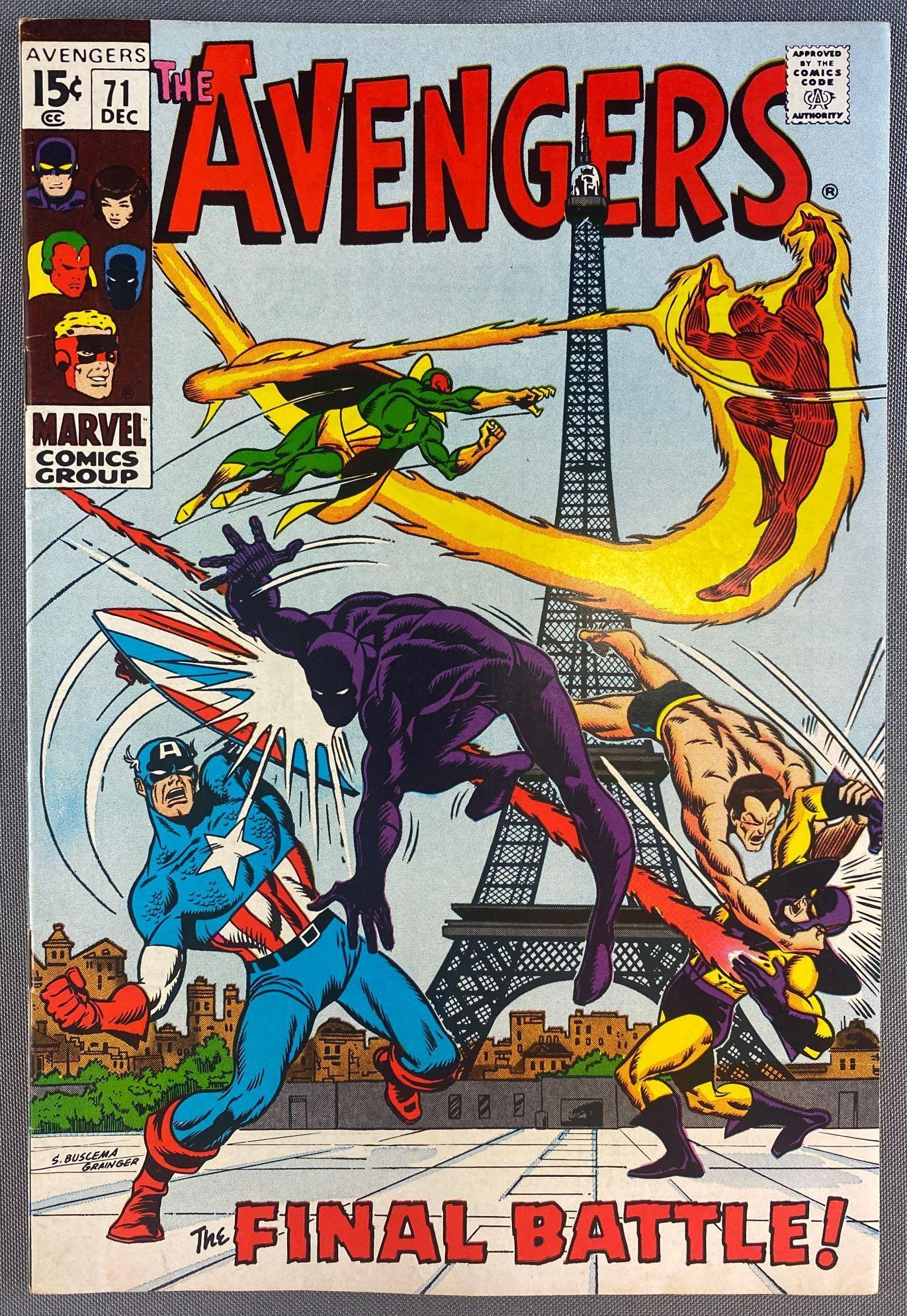 Marvel Comics The Avengers No. 71 comic book (1 of 8)