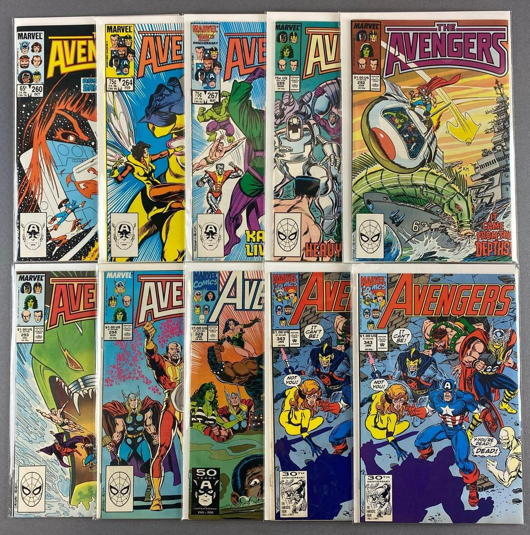 Group of 10 Marvel Comics The Avengers comic books (1 of 6)