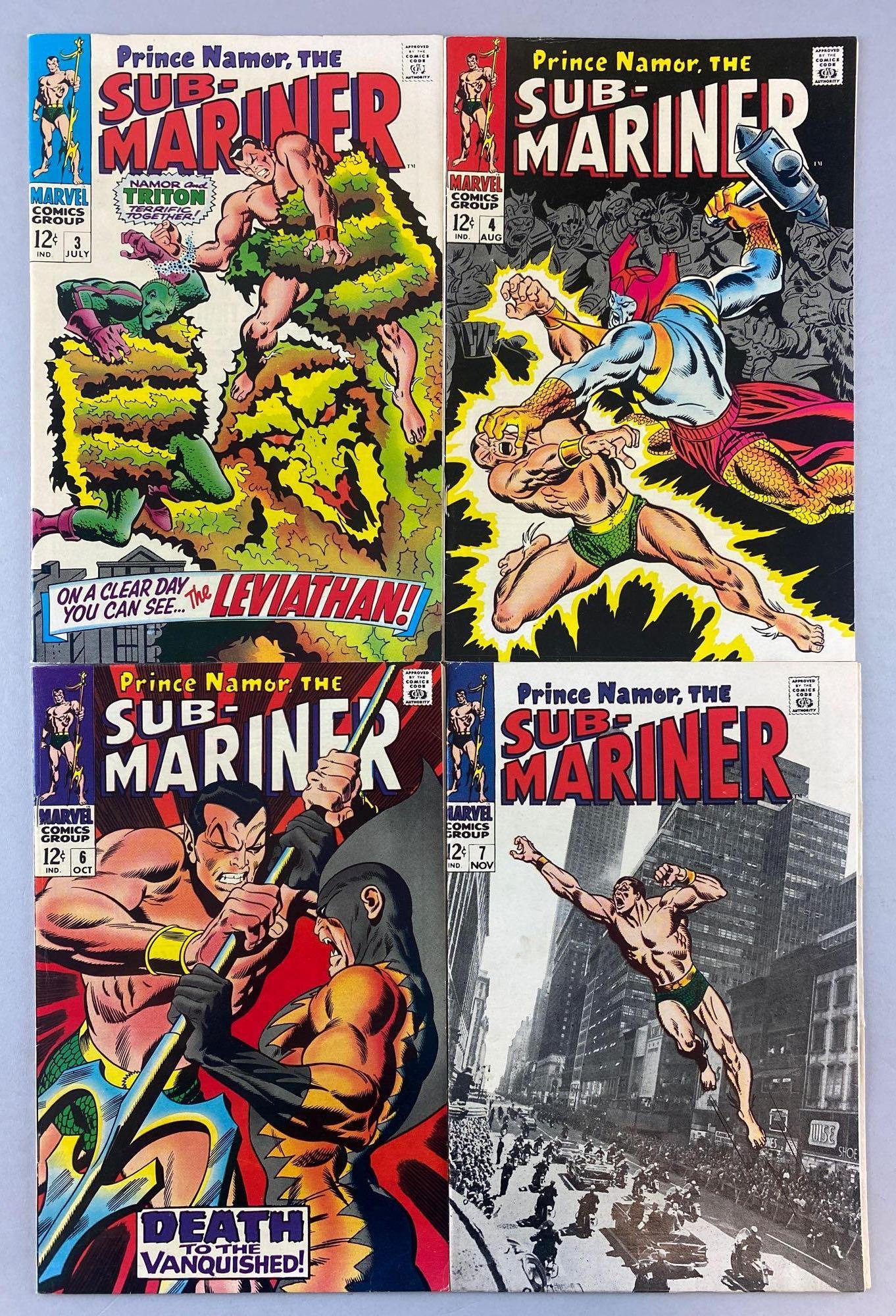 Group of 4 Marvel Comics Sub-Mariner comic books (1 of 6)