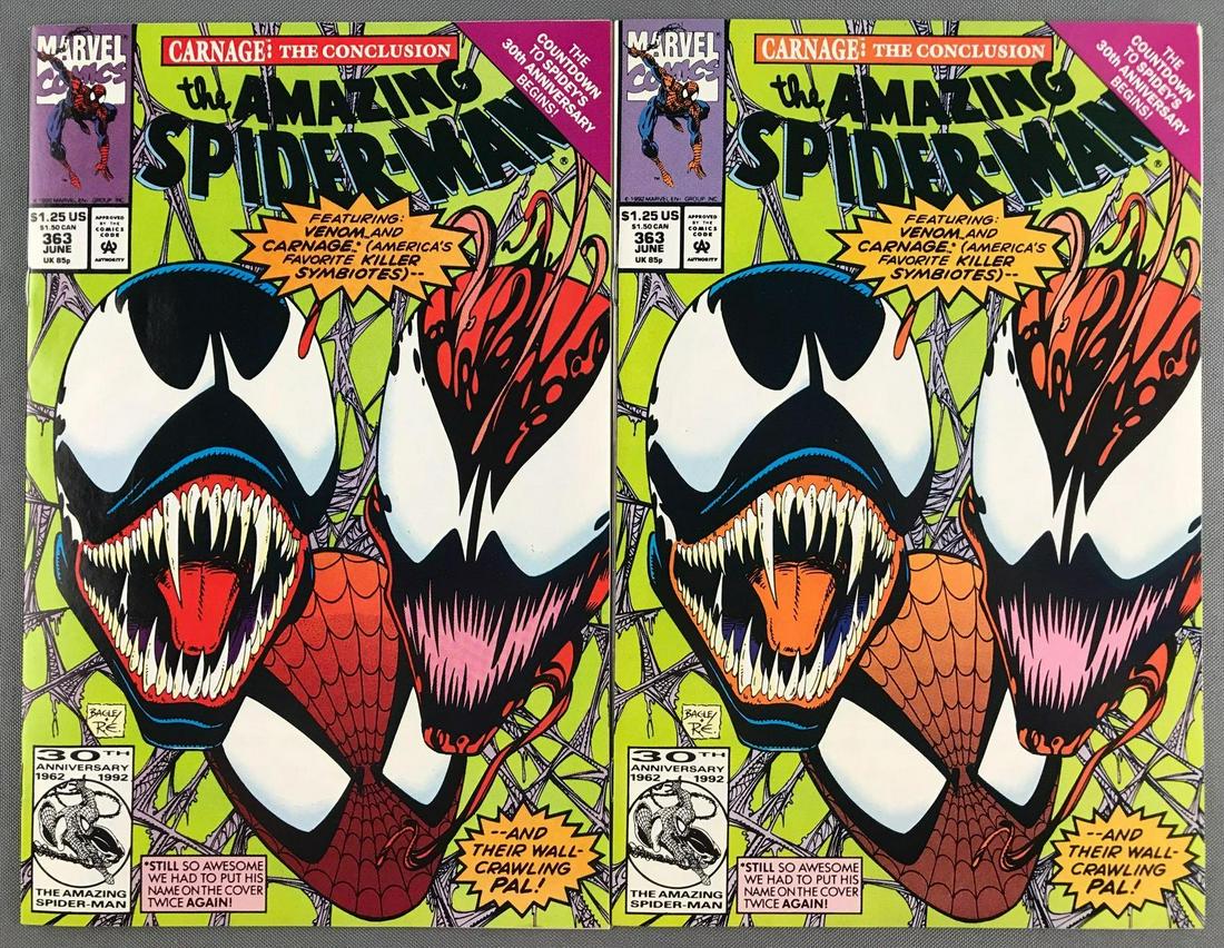 Group of 2 Marvel Comics The Amazing Spider-Man No. 363 (1 of 6)