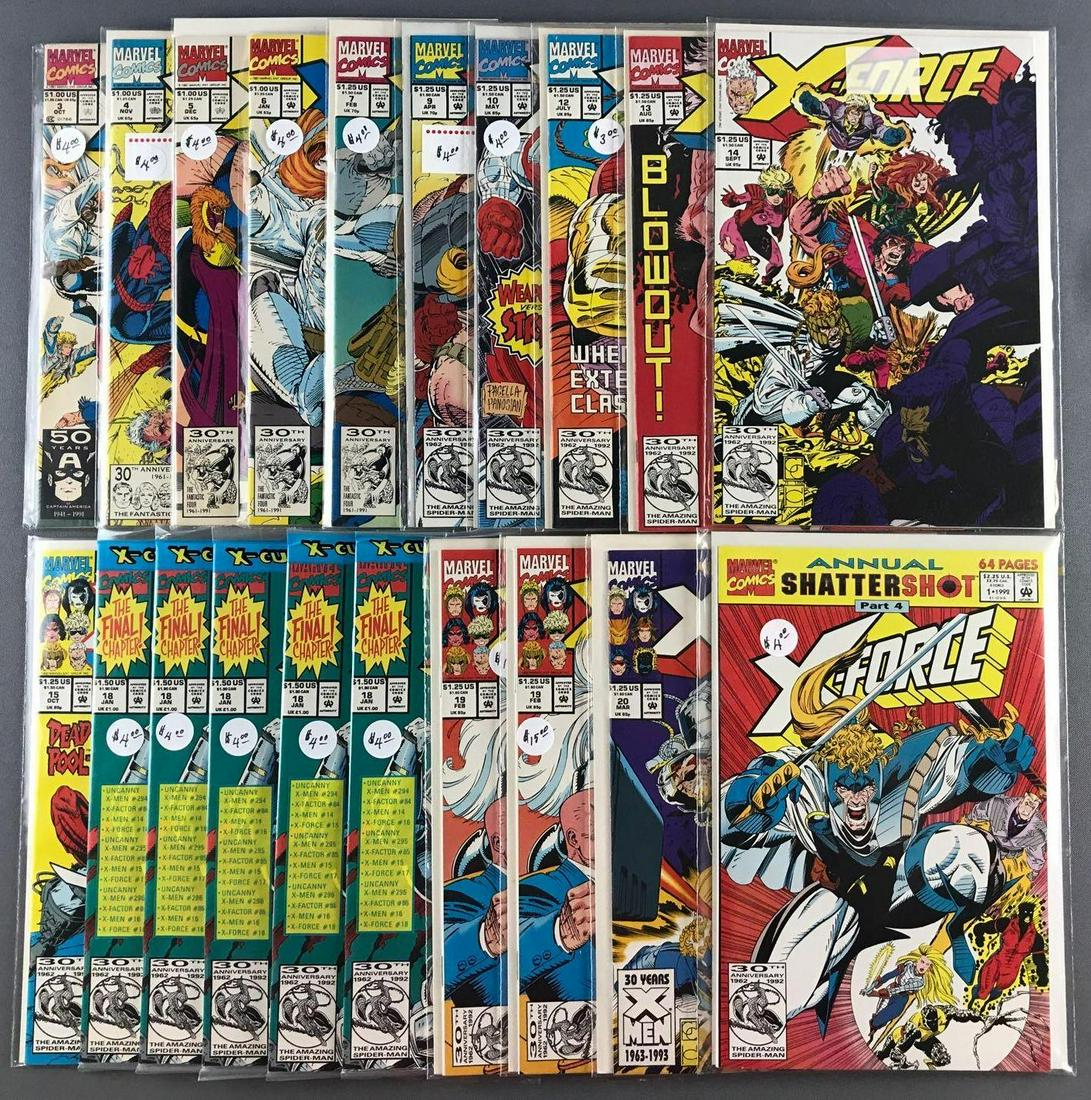 Group of 20 Marvel Comics X-Force comic books (1 of 3)