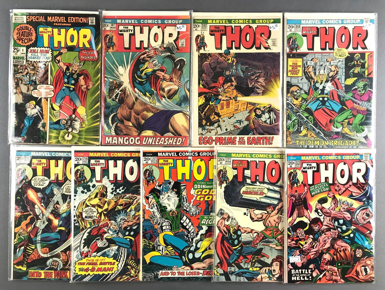 Group of 9 Marvel Comics The Mighty Thor comic books (1 of 5)