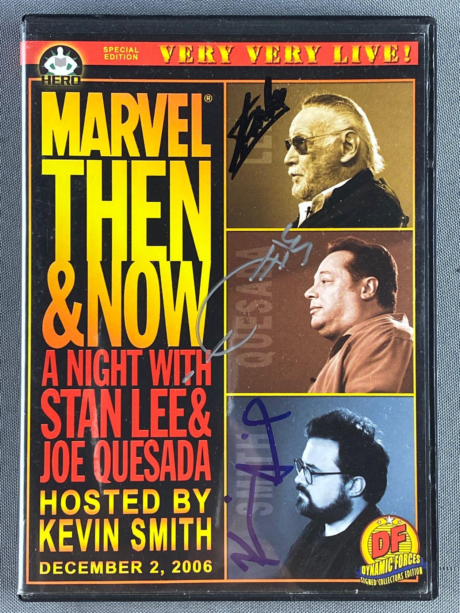 Signed DVD-Marvel Then and Now: An Evening with Stan: Signed by Stan Lee, Joe Quesada, and Kevin Smith