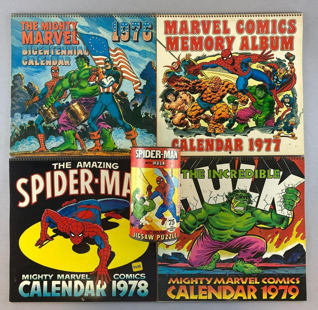 5 piece group of Marvel calendars, jigsaw puzzle (1 of 4)