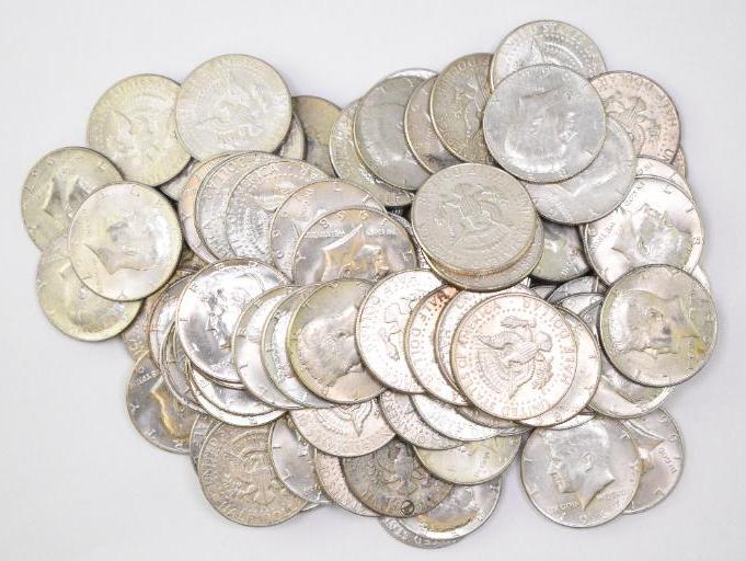 Group of (87) 40% Kennedy Silver Half Dollars (1 of 1)