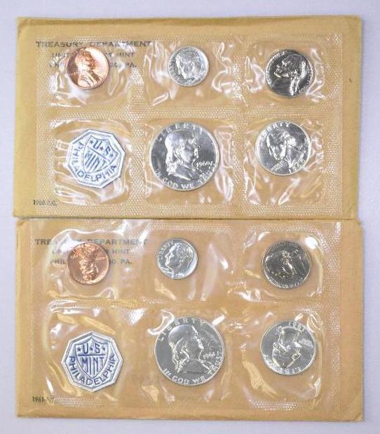 Group of (2) 1960 & 1961 5-Coin U.S. Proof Set in (1 of 2)