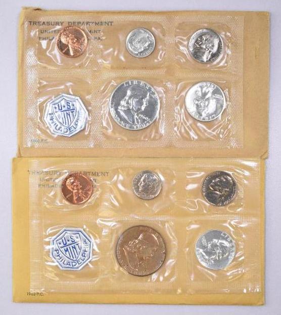 Group of (2) 1960 & 1962 5-Coin U.S. Proof Set in (1 of 2)