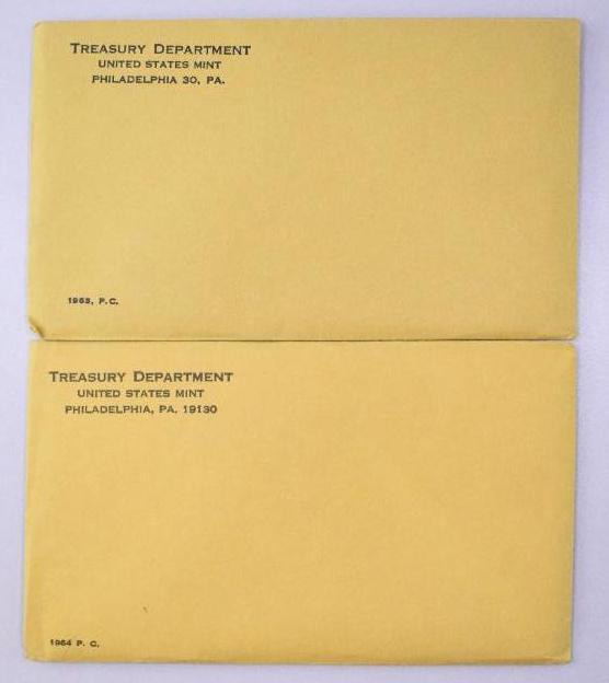 Group of (2) 1963 & 1964 5-Coin U.S. Proof Set in (1 of 2)