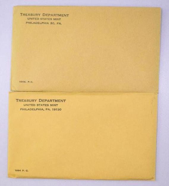 Group of (2) 1963 & 1964 5-Coin U.S. Proof Set in (1 of 2)