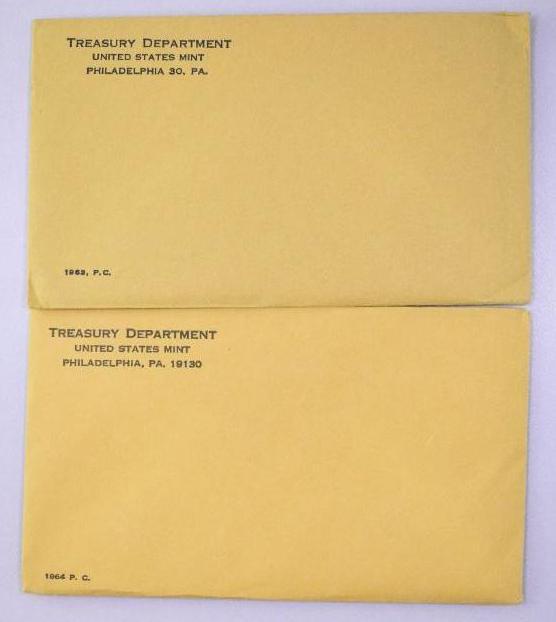 Group of (2) 1963 & 1964 5-Coin U.S. Proof Set in (1 of 2)