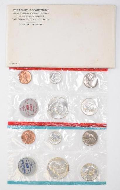 1963 P & D 10-Coin U.S. Mint Set in original envelope (1 of 2)