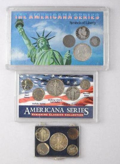 Group of (3) U.S. 5-Coin Type Sets - Cent to Half (1 of 2)