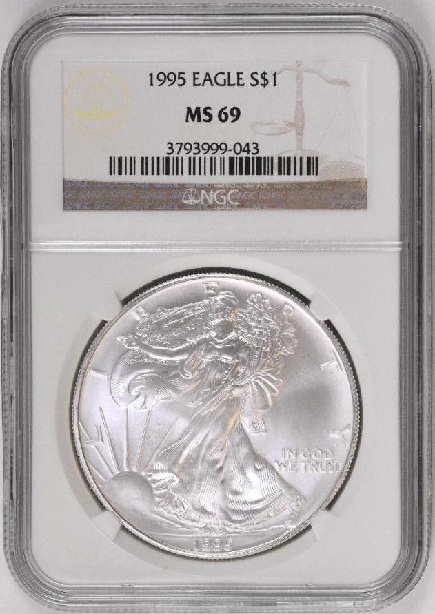 1995 P American Silver Eagle 1oz. (NGC) MS69 (1 of 2)