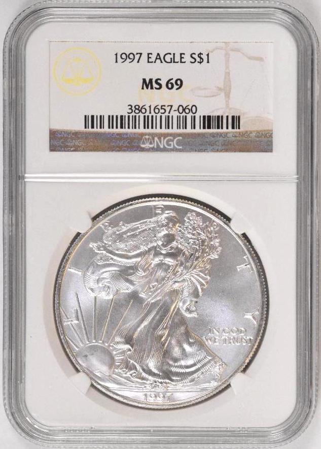 1997 P American Silver Eagle 1oz. (NGC) MS69 (1 of 2)