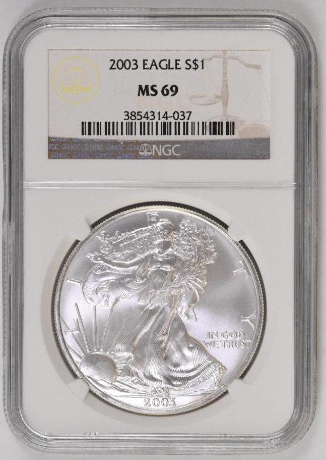 2003 P American Silver Eagle 1oz. (NGC) MS69 (1 of 2)