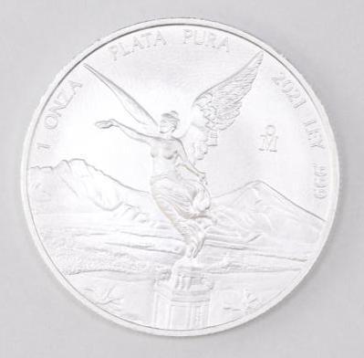 2021 Mexico Libertad 1oz. .999 Fine Silver: One Ounce .999 Fine Silver.