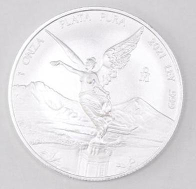 2021 Mexico Libertad 1oz. .999 Fine Silver: One Ounce .999 Fine Silver.