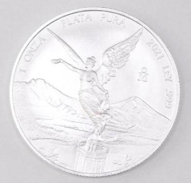 2021 Mexico Libertad 1oz. .999 Fine Silver: One Ounce .999 Fine Silver.