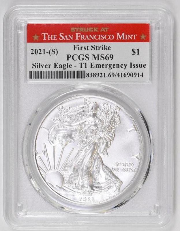2021 S American Silver Eagle (PCGS) MS69 First Strike (1 of 2)