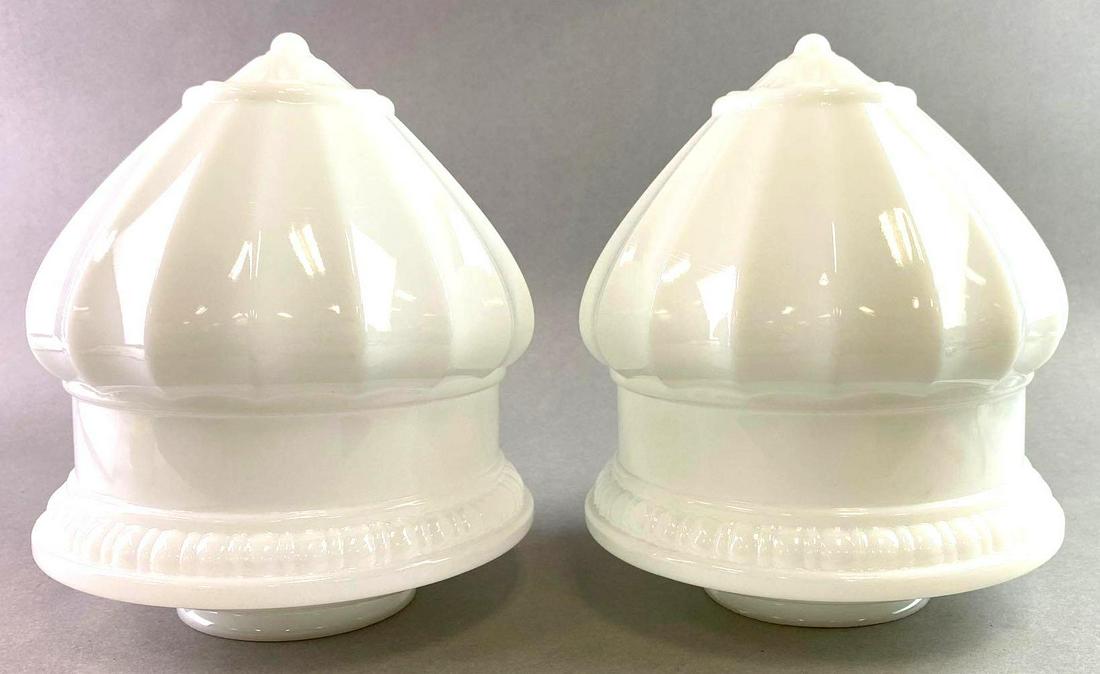 Group of 2 Acorn Light Fixture Globes: Measures approximately 9 1/2 inches tall