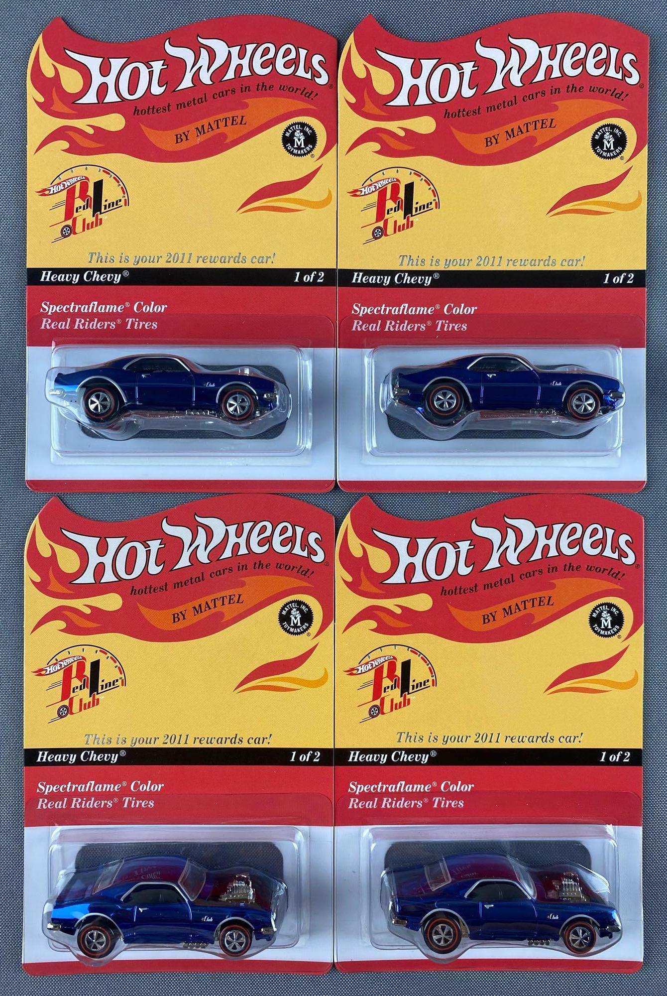Group of 4 Hot Wheels RLC 2011 Rewards Car-Heavy Chevy (1 of 6)