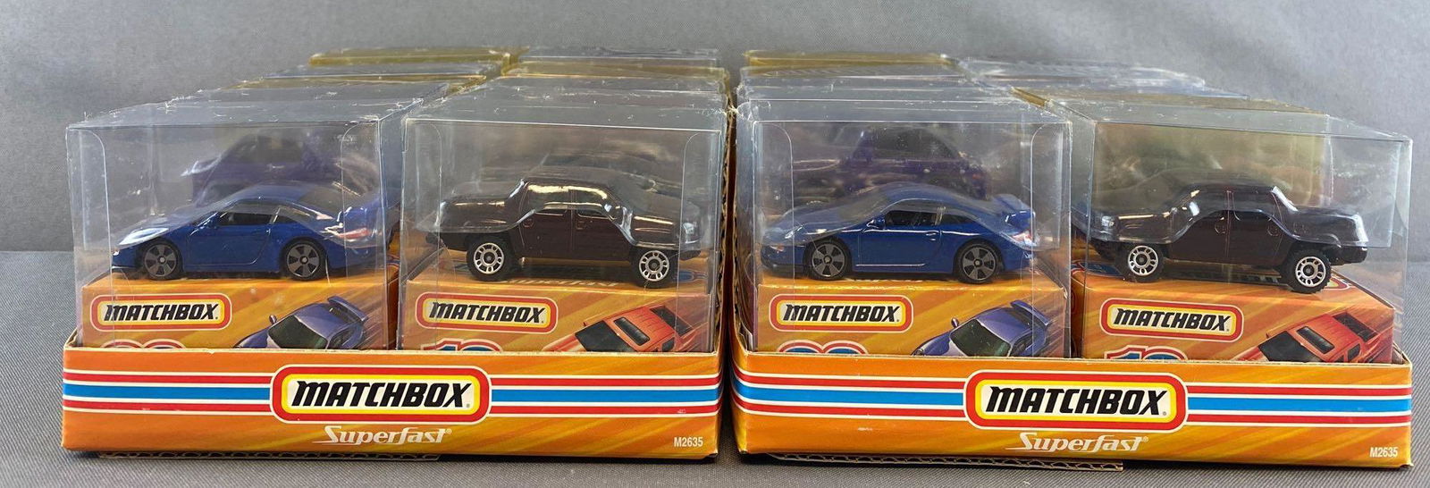 Group of 2 Matchbox Superfast 10 piece retailer boxes (1 of 3)