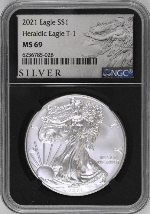 2021 American Silver Eagle Heraldic Eagle T-1 1oz (NGC) (1 of 2)