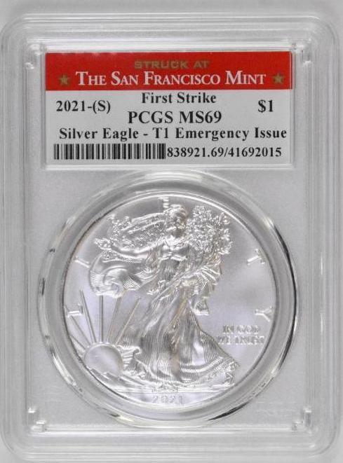 2021 S American Silver Eagle (PCGS) MS69 First Strike (1 of 2)