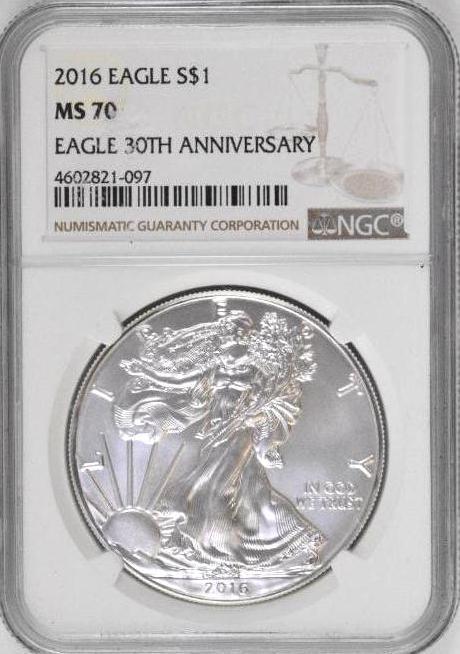 2016 P American Silver Eagle 1oz. (NGC) MS70 (1 of 2)
