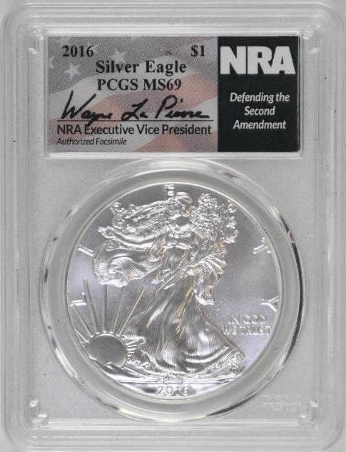 2016 P American Silver Eagle 1oz. (PCGS) MS69 Wayne (1 of 2)