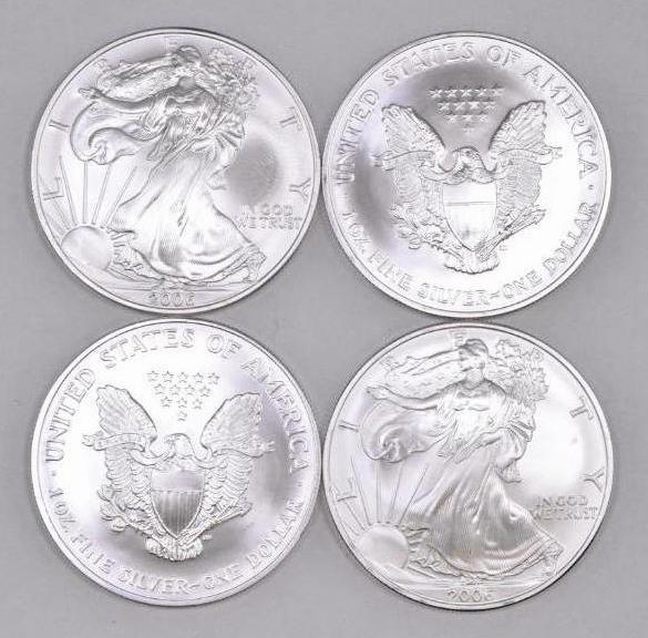 Group of (4) 2006 American Silver Eagle 1oz. (1 of 1)