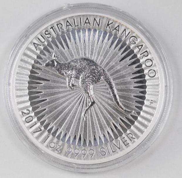 2017 Australia Kangaroo 1oz. .9999 Fine Silver (1 of 2)